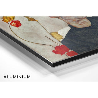 Autoportrait avec une plante de lanternes chinoises d'Egon Schiele | Reproduction Tableau Décoration murale affiche copie