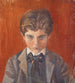 Self-portrait in front of a red background - Egon Schiele — artwork view