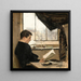Autoportrait lisant dans l'atelier, également connu sous le nom de L'Étudiant - Émile Friant — framed artwork on a wall