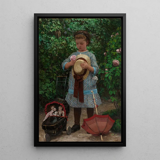 The exit of the dolls - Axel Helsted — framed artwork on a wall