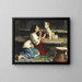 Une Italienne jouant avec un chien - Axel Helsted — framed artwork on a wall