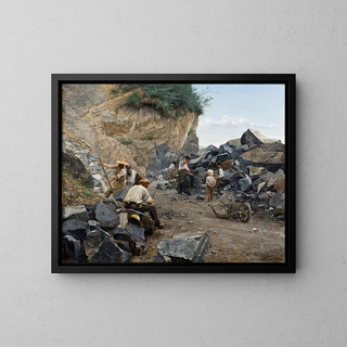 In the motif of the quarry in Switzerland - Axel Jungstedt — framed artwork on a wall