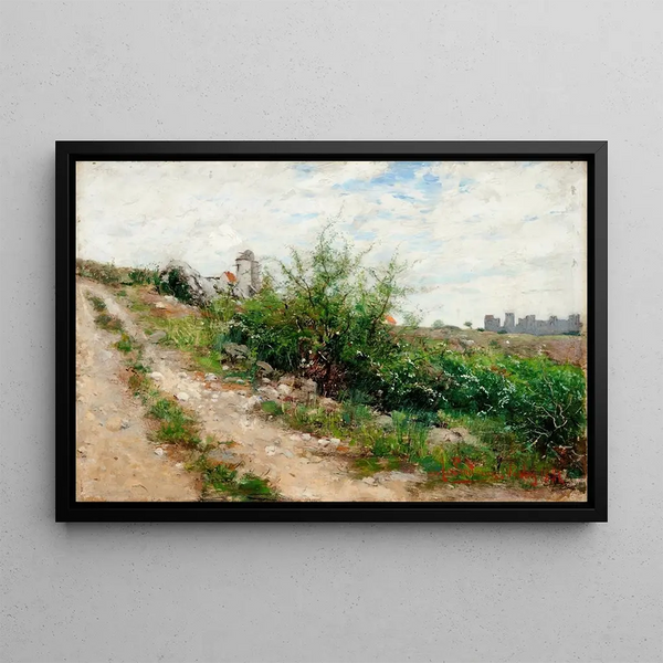 Scene of Visby - Axel Lindman — framed artwork on a wall