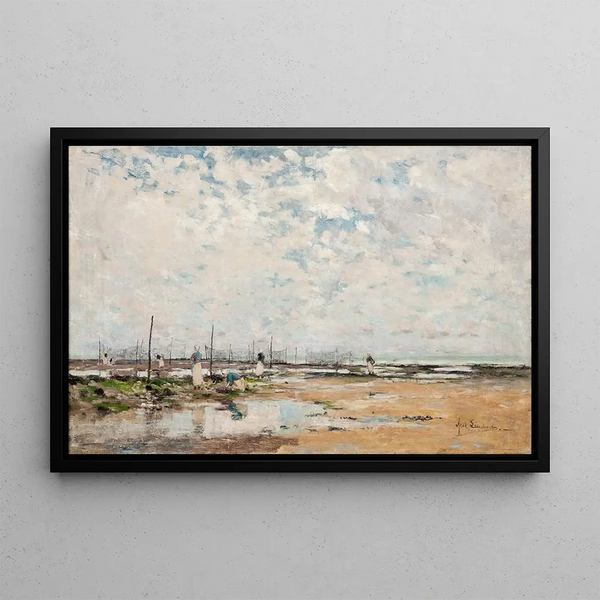 La Plage à Villerville, Normandie - Axel Lindman — framed artwork on a wall