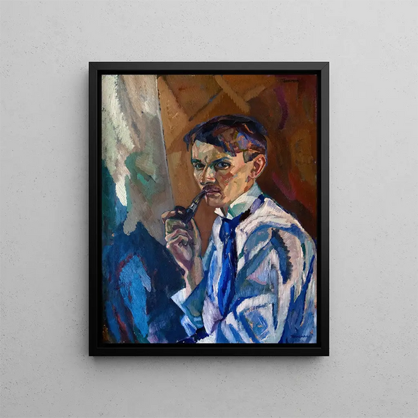 Self-portrait - Axel Törneman — framed artwork on a wall
