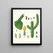 Araucaria imbricata, Chilean pine - Aylmer Bourke Lambert — framed artwork on a wall