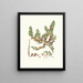 Pinus microcarpa, red larch - Aylmer Bourke Lambert — framed artwork on a wall