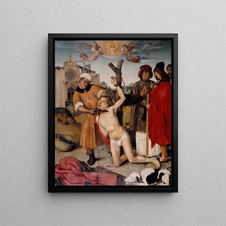 Martyre de saint Cucufa - Ayne Bru — framed artwork on a wall
