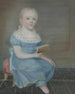 Portrait of a girl with blue eyes and a blue dress - B. Doyle — artwork view