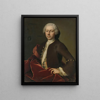 Portrait painting of Pieter Parker, alderman mayor and councilor of Goes - B. Montmorency — framed artwork on a wall