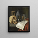Vanitas still life painting - B. Schaak — framed artwork on a wall
