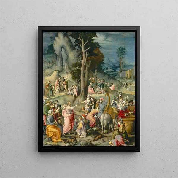La Collecte de la manne - Bacchiacca — framed artwork on a wall