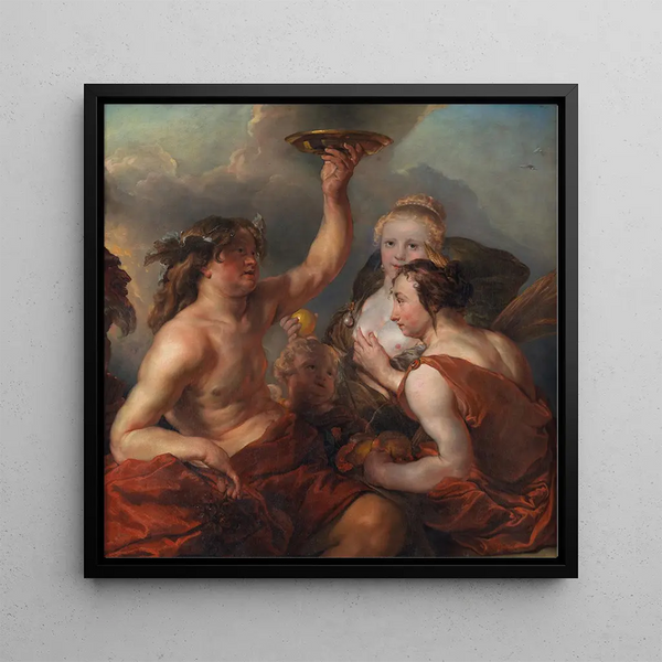 Bacchus, Ceres and Venus - Cornelis Schut — framed artwork on a wall