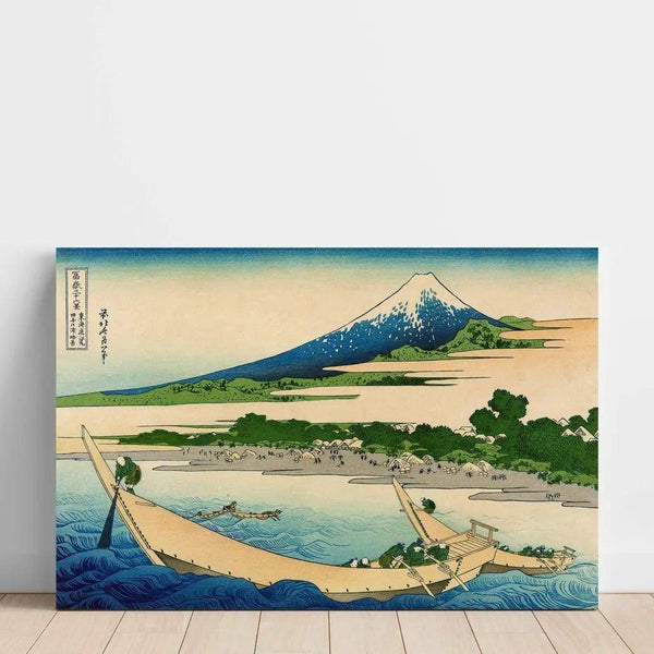 Reproduction of the painting Bay of Tago near Ejiri on the Tōkaidō (Tōkaidō Ejiri Tago no ura ryaku zu) - Katsushika Hokusai