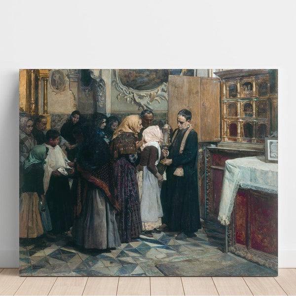 Reproduction of the painting Kissing the relic - Joaquín Sorolla
