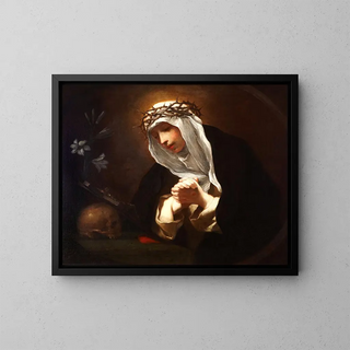 Saint Catherine of Siena - Baldassare Franceschini — framed artwork on a wall