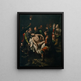 L'Enterrement du Christ - Baltasar de Echave y Rioja — framed artwork on a wall