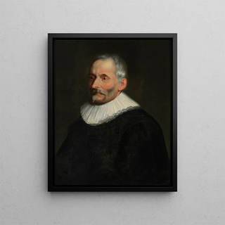 Portrait of Balthasar I Moretus - Balthasar Beschey — framed artwork on a wall