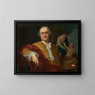Self-portrait - Balthasar Beschey — framed artwork on a wall