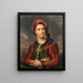 Portrait of a soldier dressed as an Ottoman - Balthasar Charles Larpenteur — framed artwork on a wall