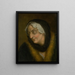 Head of an Old Woman - Balthasar Denner — framed artwork on a wall
