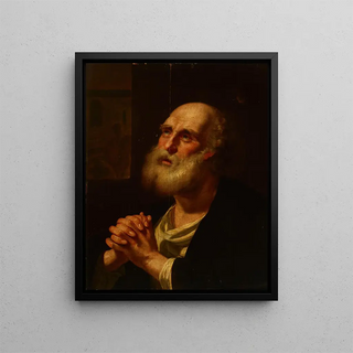 Saint Pierre - Balthasar Denner — framed artwork on a wall