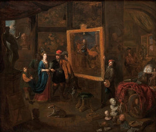 Atelier of a Painter - Balthasar van den Bossche — artwork view