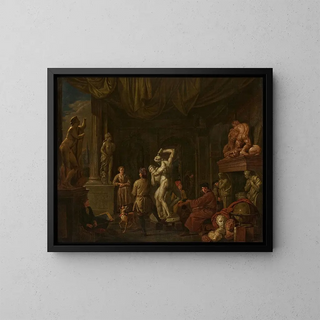 In the sculptor's studio - Balthasar van den Bossche — framed artwork on a wall