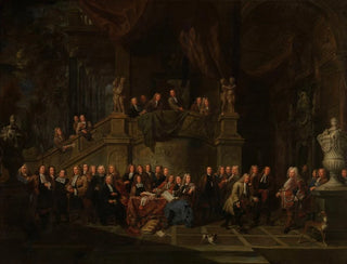 La réception de Jan Karel de Cordes dans la salle de la guilde - Balthasar van den Bossche — artwork view