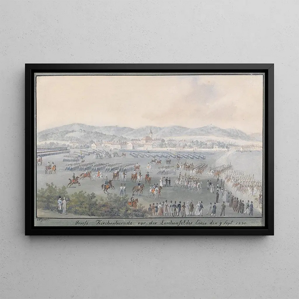 Lerchenfelder Linie Painting, grand parade of the church - Balthasar Wigand — framed artwork on a wall
