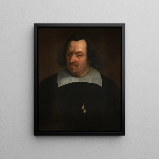 Portrait painting of Jean-Jacques Chifflet - Balthasar van Meurs — framed artwork on a wall