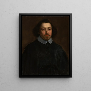 Portrait painting of Jules Chifflet - Balthasar van Meurs — framed artwork on a wall
