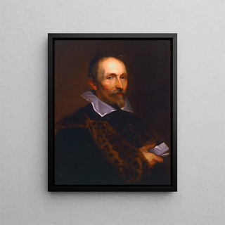 Portrait of Joannes Woverius - Balthasar van Meurs — framed artwork on a wall