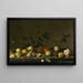 Fruit and Shellfish Still Life with a Rose and Various Insects on a Stone Cornice - Balthasar van der Ast — framed artwork on a wall