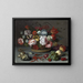 Flower Basket Painting - Balthasar van der Ast — framed artwork on a wall