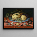 Still life of fruits with shells and tulip - Balthasar van der Ast — framed artwork on a wall