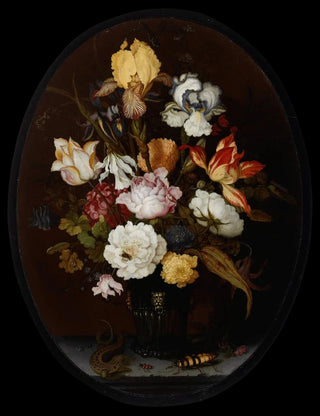 a flower still life in a glass vase - Balthasar van der Ast — artwork view
