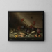 Still life with shells, fruits, and flowers - Balthasar van der Ast — framed artwork on a wall