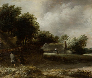 Hameaux de paysans au bord d'un ruisseau - Balthasar van der Veen — artwork view