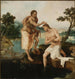 Baptism of Christ Painting Matthew 3:13-17 Mark 1:9-11 Luke 3:21-22 - Maarten Van Heemskerck — artwork view