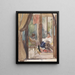 a lady and a young girl reading together in the veranda of the house located at 6 Riouwstraat in The Hague - Barbara Elisabeth van Houten — framed artwork on a wall