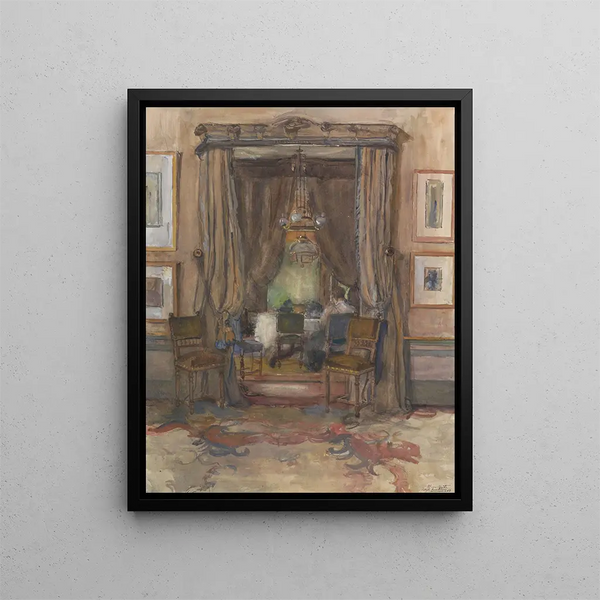 The Living Room of Riouwstraat in The Hague in daylight - Barbara Elisabeth van Houten — framed artwork on a wall