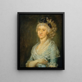 Portrait of a Lady - Barbara Krafft — framed artwork on a wall