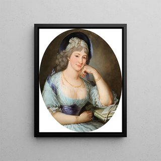 Portrait of Countess Marie Ernestine Esterházy-Starhemberg - Barbara Krafft — framed artwork on a wall