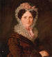 Portrait of a woman with a mafia cap - Barbara Krafft — artwork view