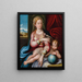 Virgin and Child Painting - Barbara Longhi — framed artwork on a wall