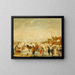 Enjoying the Ice - Barend Avercamp — framed artwork on a wall