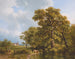 Summer landscape with cows watering a distant castle - Barend Cornelis Koekkoek — artwork view