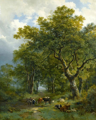 A wooded trail - Barend Cornelis Koekkoek — artwork view
