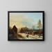 A Winter's Day - Barend Cornelis Koekkoek — framed artwork on a wall